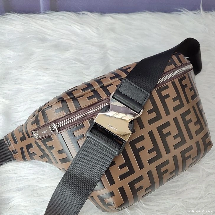 Affordable Fendi Motif Bag Brown In Belt Nappa Leather FF 0808